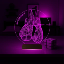 Box Boksör Boks Eldiveni Kişiye Özel 3D Lamba - Masa Gece Lambası Box Boksör Boks Eldiveni Kişiye Özel 3D Lamba - Masa Gece Lambası