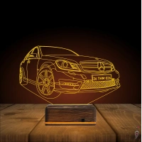 Araba Mercedes Tasarım Kişiye Özel 3D Lamba - Masa Gece Lambası Araba Mercedes Tasarım Kişiye Özel 3D Lamba - Masa Gece Lambası