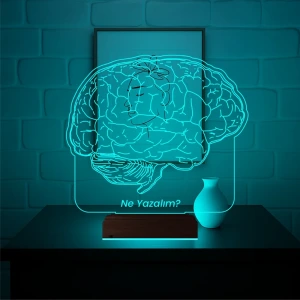 Beyin Tasarım Kişiye Özel 3D Lamba - Masa Gece Lambası