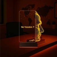 Atatürk Kişiye Özel 3D Lamba - Masa Gece Lambası
