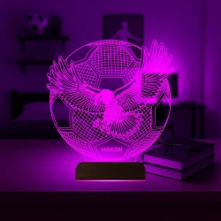 Kartal Futbol Topu Taraftar Kara Kartal Kişiye Özel 3D Lamba - Masa Gece Lambası Kartal Futbol Topu Taraftar Kara Kartal Kişiye Özel 3D Lamba - Masa Gece Lambası