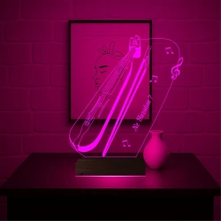 Kemençe Müzik Nota Müzisyen Hediye Kişiye Özel 3D Lamba - Masa Gece Lambası Kemençe Müzik Nota Müzisyen Hediye Kişiye Özel 3D Lamba - Masa Gece Lambası