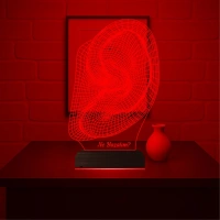 Kulak İşitme Tasarım Kişiye Özel 3D Lamba - Masa Gece Lambası
