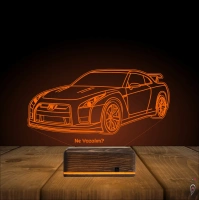 Spor Araba Honda GTR Otomobil Kişiye Özel 3D Lamba - Masa Gece Lambası