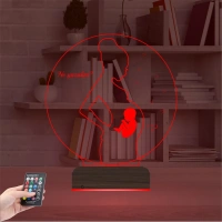 Hamile Kadın Anne Bebek Doğum Doktoru Hediye Kişiye Özel 3D Lamba - Masa Gece Lambası