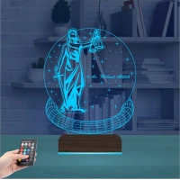 Adalet Kadın Hukuk Avukat Hediye Kişiye Özel 3D Lamba - Masa Gece Lambası