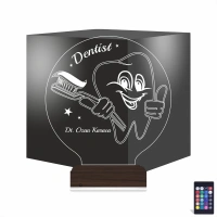 Diş Doktoru Hediye Diş Hekimi Kişiye Özel 3D Lamba - Masa Gece Lambası