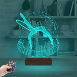 Jimnastik Jimlastik Kişiye Özel 3D Lamba - Masa Gece Lambası Jimnastik Jimlastik Kişiye Özel 3D Lamba - Masa Gece Lambası