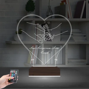 Anneler Günü Anne Bebek Hediye Kişiye Özel 3D Lamba - Masa Gece Lambası Anneler Günü Anne Bebek Hediye Kişiye Özel 3D Lamba - Masa Gece Lambası