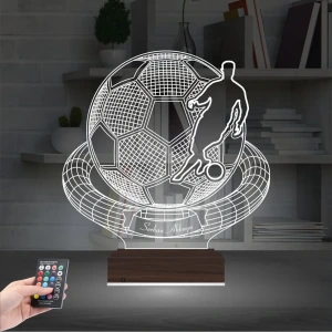 Futbol Topu Ronaldo Futbolcu Hediye Kişiye Özel 3D Lamba - Masa Gece Lambası Futbol Topu Ronaldo Futbolcu Hediye Kişiye Özel 3D Lamba - Masa Gece Lambası