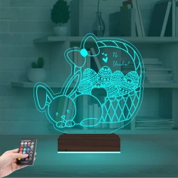 Paskalya Tavşan Yumurta Çocuk Odası Kişiye Özel 3D Lamba - Masa Gece Lambası Paskalya Tavşan Yumurta Çocuk Odası Kişiye Özel 3D Lamba - Masa Gece Lambası