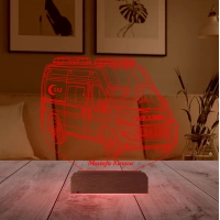 Ambulans Paramedik Hediye Kişiye Özel 3D Lamba - Masa Gece Lambası