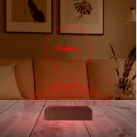 Ampul İdea Tasarım Kişiye Özel 3D Lamba - Masa Gece Lambası