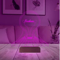Ampul İdea Tasarım Kişiye Özel 3D Lamba - Masa Gece Lambası