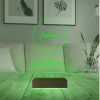 Ampul İdea Tasarım Kişiye Özel 3D Lamba - Masa Gece Lambası