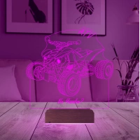 Atv Outdoor Motor Tasarım Kişiye Özel 3D Lamba - Masa Gece Lambası