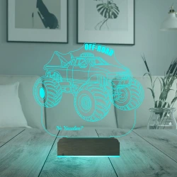 Off Road Arazi Aracı Jeep Tasarım Kişiye Özel 3D Lamba - Masa Gece Lambası Off Road Arazi Aracı Jeep Tasarım Kişiye Özel 3D Lamba - Masa Gece Lambası