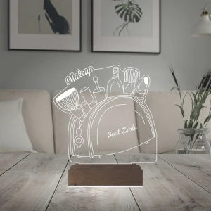 Güzellik Uzmanı Hediye Makyaj Çantası Kişiye Özel 3D Lamba - Masa Gece Lambası Güzellik Uzmanı Hediye Makyaj Çantası Kişiye Özel 3D Lamba - Masa Gece Lambası