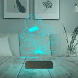 Kaynakçı Tasarım Kişiye Özel 3D Lamba - Masa Gece Lambası Kaynakçı Tasarım Kişiye Özel 3D Lamba - Masa Gece Lambası
