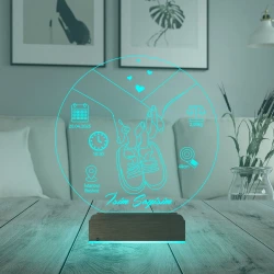 Yeni Doğan Bebek Hediye Kişiye Özel 3D Lamba - Masa Gece Lambası Yeni Doğan Bebek Hediye Kişiye Özel 3D Lamba - Masa Gece Lambası
