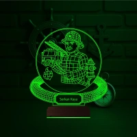 İtfaiye İtfaiyeci Hediye Kişiye Özel 3D Lamba - Masa Gece Lambası İtfaiye İtfaiyeci Hediye Kişiye Özel 3D Lamba - Masa Gece Lambası