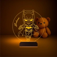 Çocuk Odası Batman Çizgi Film Kişiye Özel 3D Lamba - Masa Gece Lambası