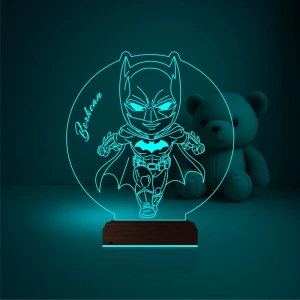 Çocuk Odası Batman Çizgi Film Kişiye Özel 3D Lamba - Masa Gece Lambası Çocuk Odası Batman Çizgi Film Kişiye Özel 3D Lamba - Masa Gece Lambası