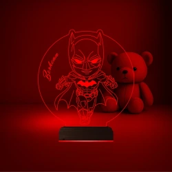 Çocuk Odası Batman Çizgi Film Kişiye Özel 3D Lamba - Masa Gece Lambası Çocuk Odası Batman Çizgi Film Kişiye Özel 3D Lamba - Masa Gece Lambası