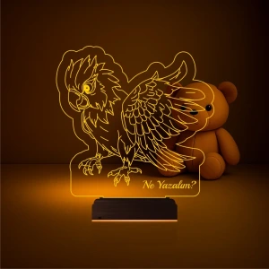 Papağan Pet Shop Kişiye Özel 3D Lamba - Masa Gece Lambası Papağan Pet Shop Kişiye Özel 3D Lamba - Masa Gece Lambası