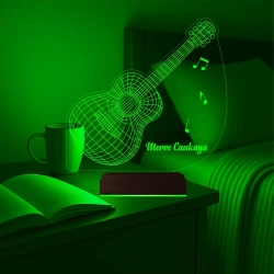 Gitar Gitarist Müzisyen Hediyesi Kişiye Özel 3D Lamba - Masa Gece Lambası Gitar Gitarist Müzisyen Hediyesi Kişiye Özel 3D Lamba - Masa Gece Lambası