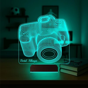 Fotoğraf Makinesi Fotoğrafçı Blogger Hediye Kişiye Özel 3D Lamba - Masa Gece Lambası Fotoğraf Makinesi Fotoğrafçı Blogger Hediye Kişiye Özel 3D Lamba - Masa Gece Lambası