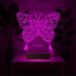 Dekoratif Kelebek Tasarım Polygonal Kişiye Özel 3D Lamba - Masa Gece Lambası Dekoratif Kelebek Tasarım Polygonal Kişiye Özel 3D Lamba - Masa Gece Lambası