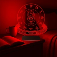 Boğa Burcu Taurus Astroloji Doğum Günü Hediyesi Kişiye Özel 3D Lamba - Masa Gece Lambası