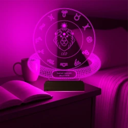 Aslan Burcu Leo Astroloji Doğum Günü Hediyesi Kişiye Özel 3D Lamba - Masa Gece Lambası Aslan Burcu Leo Astroloji Doğum Günü Hediyesi Kişiye Özel 3D Lamba - Masa Gece Lambası